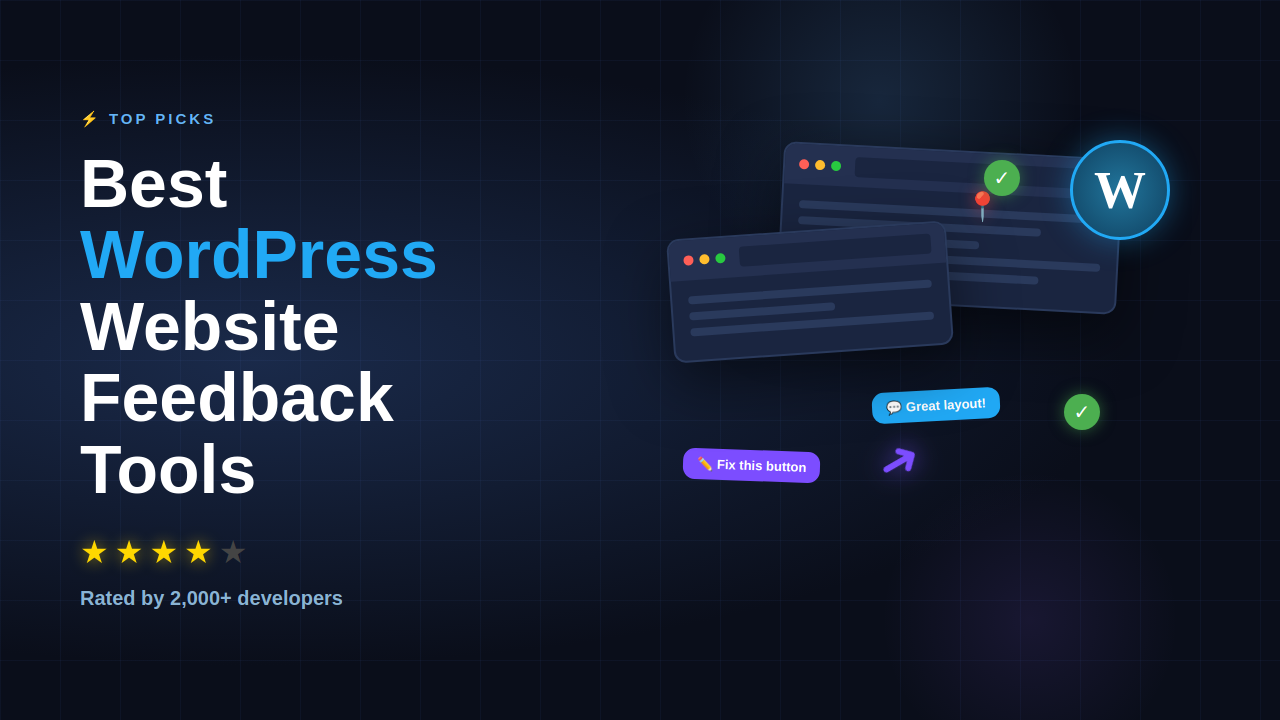 Designer reviewing a WordPress website on a desktop computer to collect client feedback