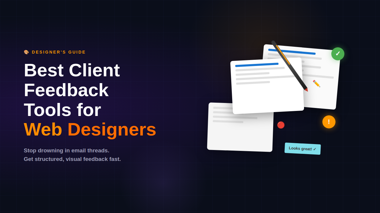 Web designer reviewing design with client at a desk