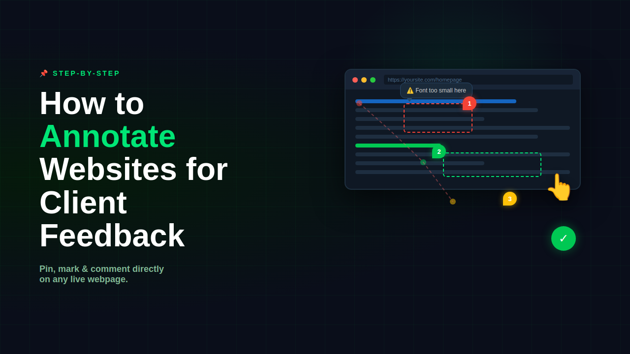 Person annotating website design on a tablet