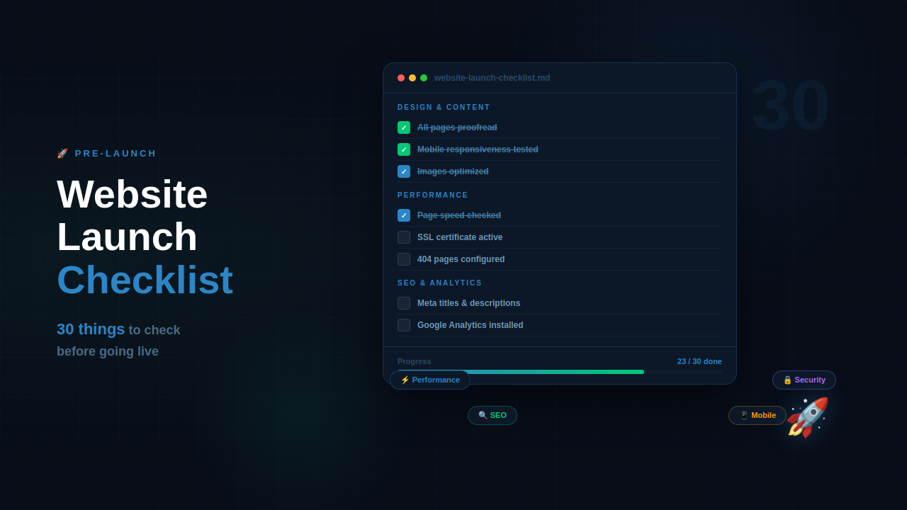 Website Launch Checklist: 30 Things to Check Before Going Live